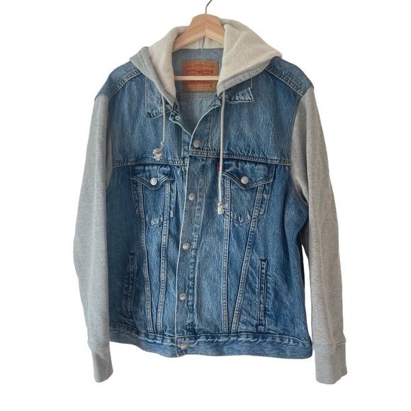 Levi's Other - Men's Levi's Denim Hybrid Jacket Sweatshirt Hoodie XL #EE